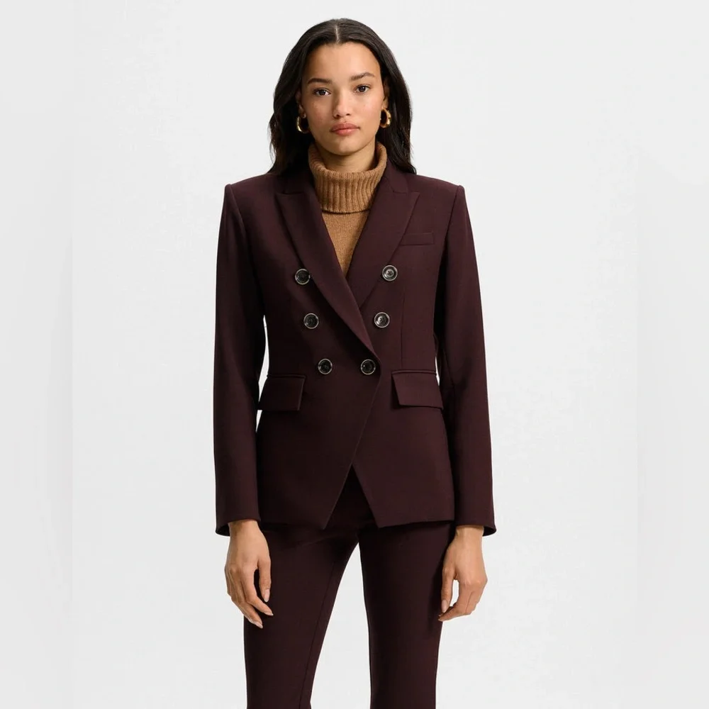 NWT $798 Veronica Beard Miller Double-Breasted Dickey Jacket